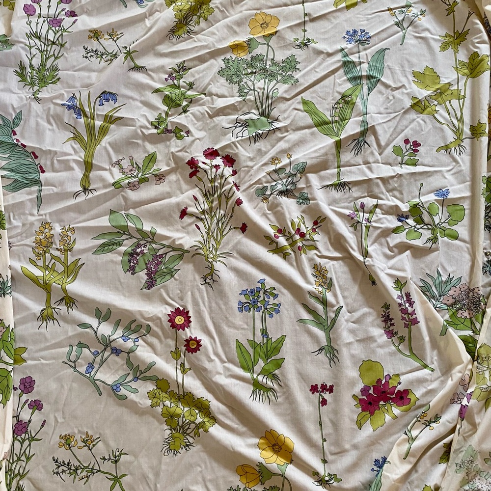 Botanical Wildflower (large scale) Martex Twin Fitted Sheet . Percale.  A++++++ - Picture 4 of 5